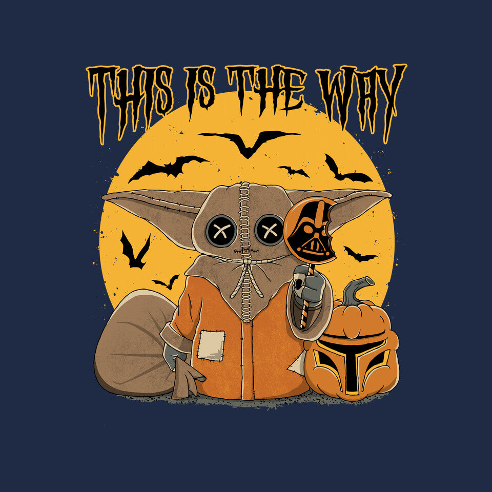Treat Is The Way – Halloween Graphic T-Shirt design artwork for navy graphic T-shirt