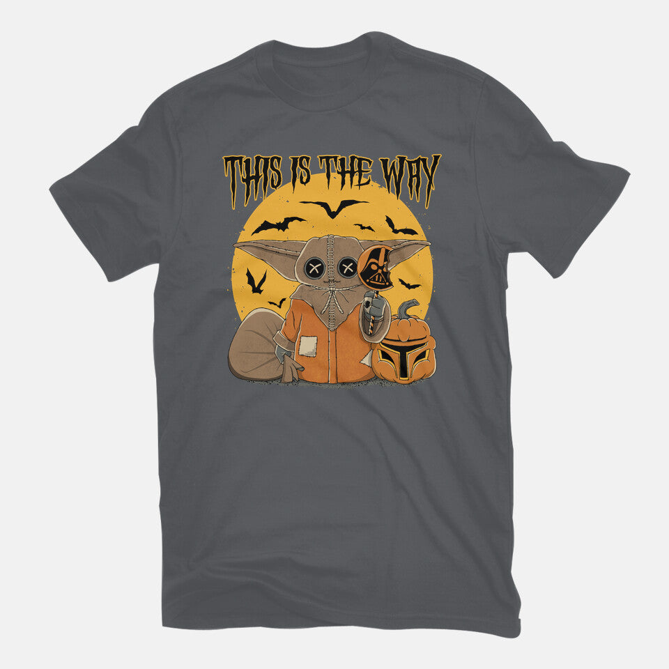 Treat Is The Way – Halloween Graphic T-Shirt in charcoal, flat-lay product view