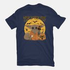 Treat Is The Way – Halloween Graphic T-Shirt in navy, flat-lay product view