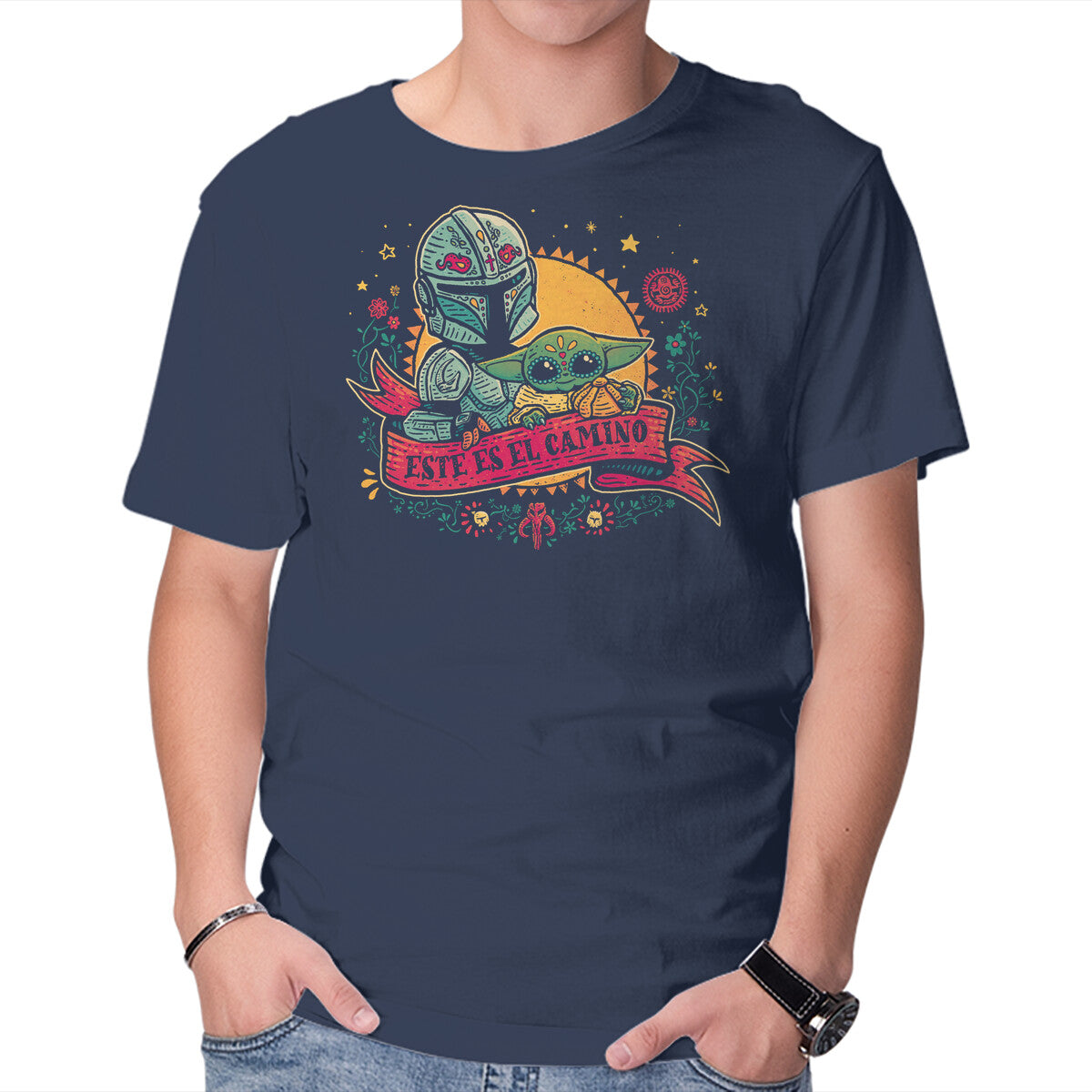 Este Es El Camino – Sci-Fi Graphic T-Shirt in navy, product display