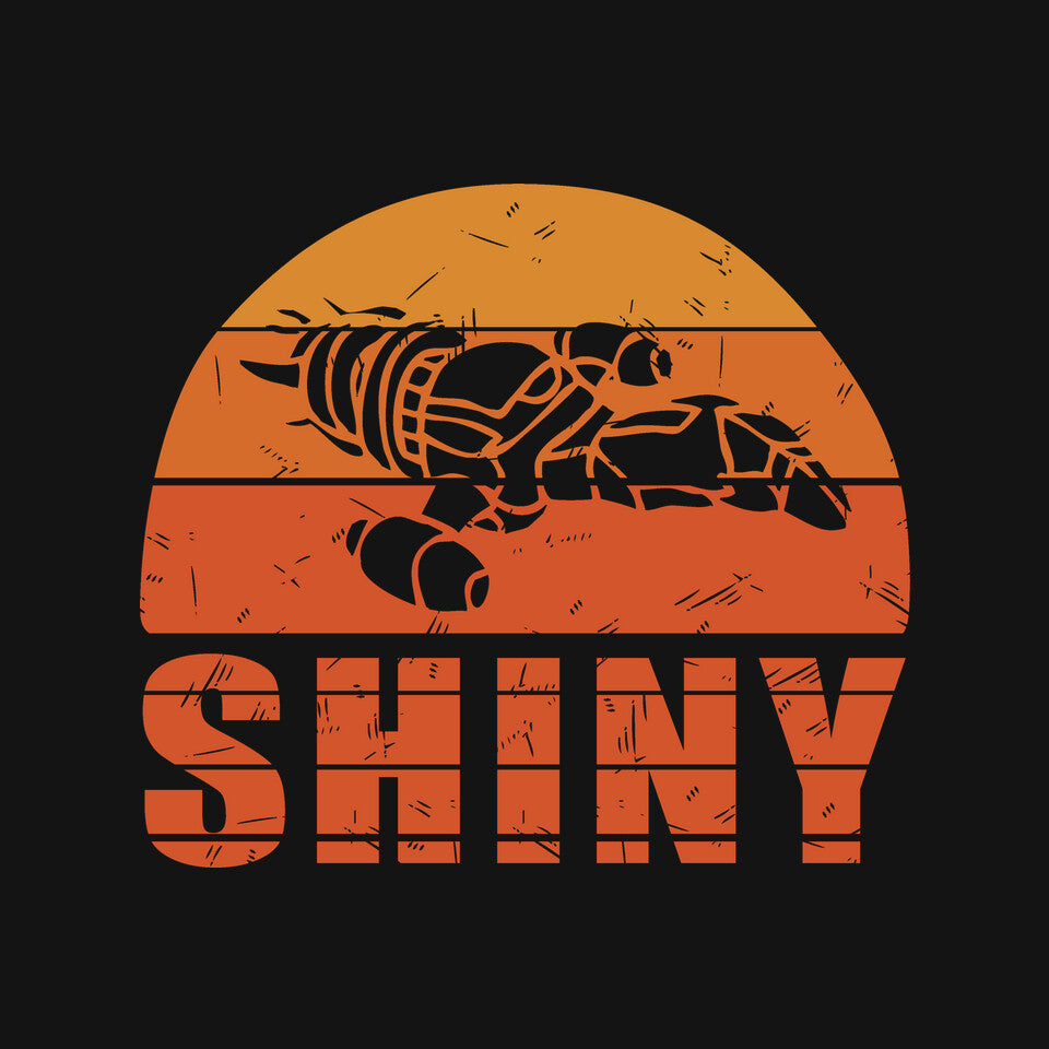 Vintage Shiny – Sci-Fi Graphic T-Shirt design artwork for black graphic T-shirt
