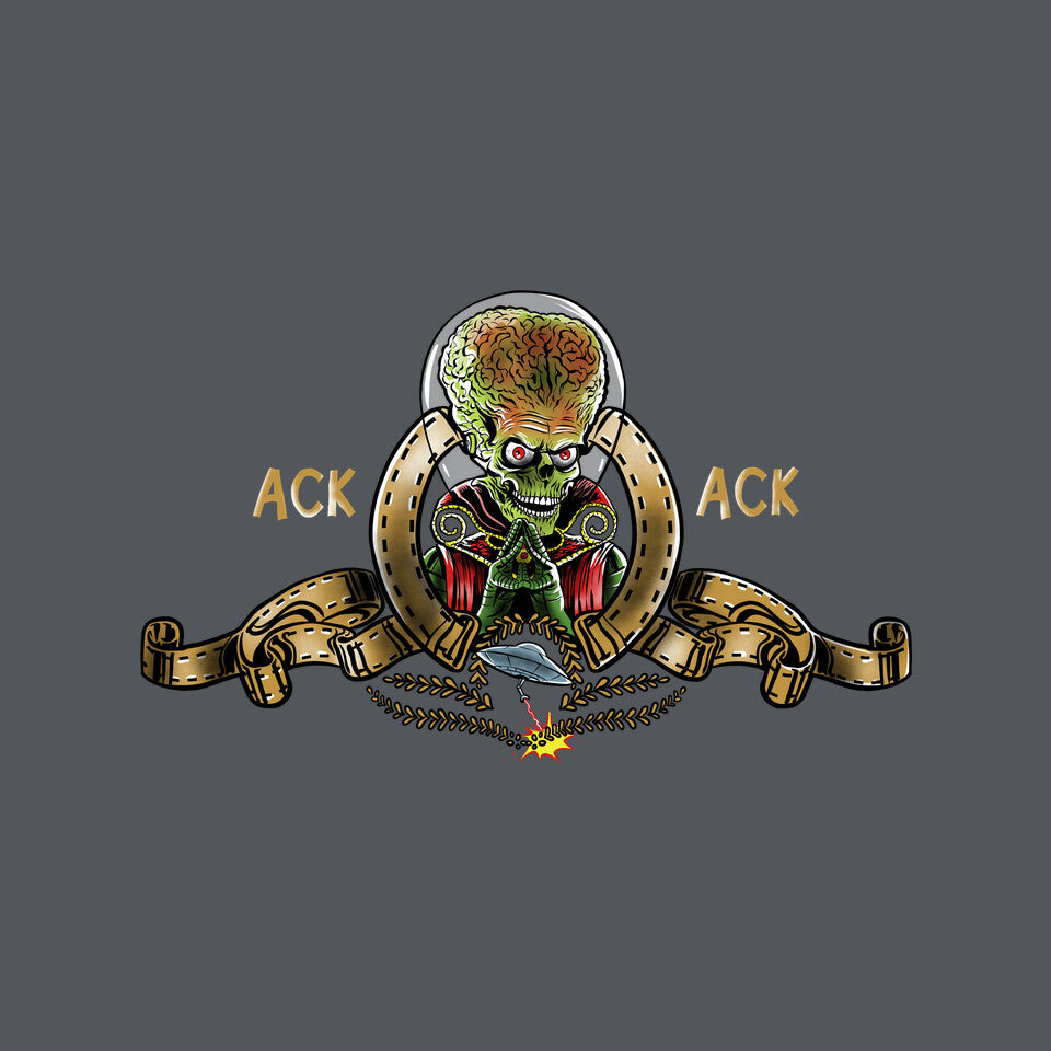 Martian Goldwyn Mayer – Sci-Fi Graphic T-Shirt design artwork for charcoal graphic T-shirt