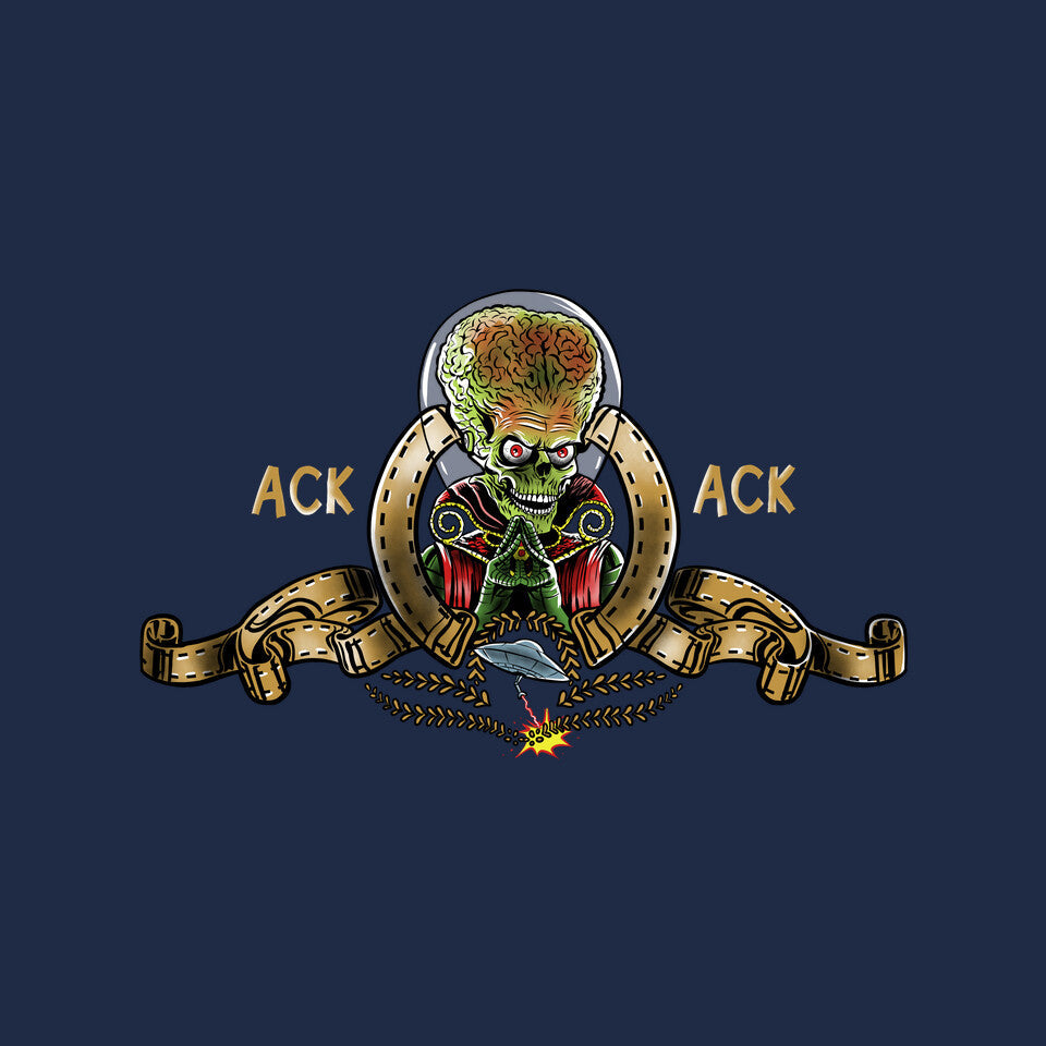 Martian Goldwyn Mayer – Sci-Fi Graphic T-Shirt design artwork for navy graphic T-shirt