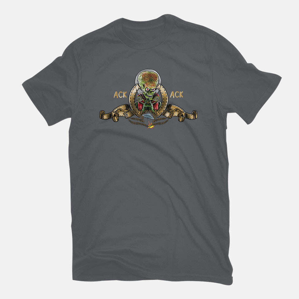 Martian Goldwyn Mayer – Sci-Fi Graphic T-Shirt in charcoal, flat-lay product view