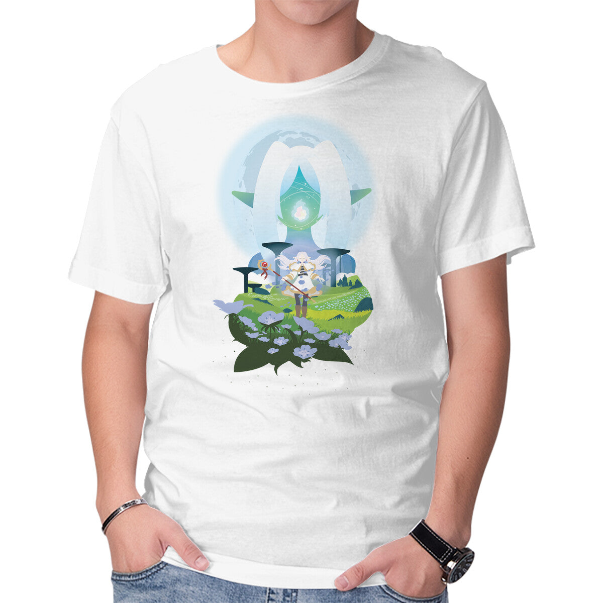 The Mage – Anime Graphic T-Shirt in white, product display
