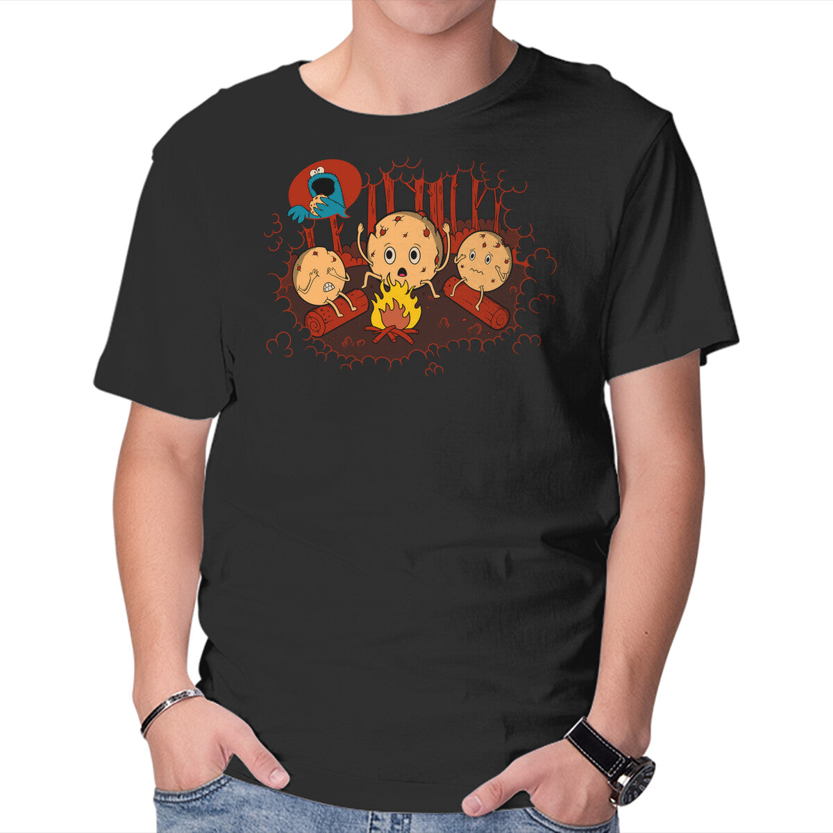 Cookie Camp – Horror Graphic T-Shirt in black, product display