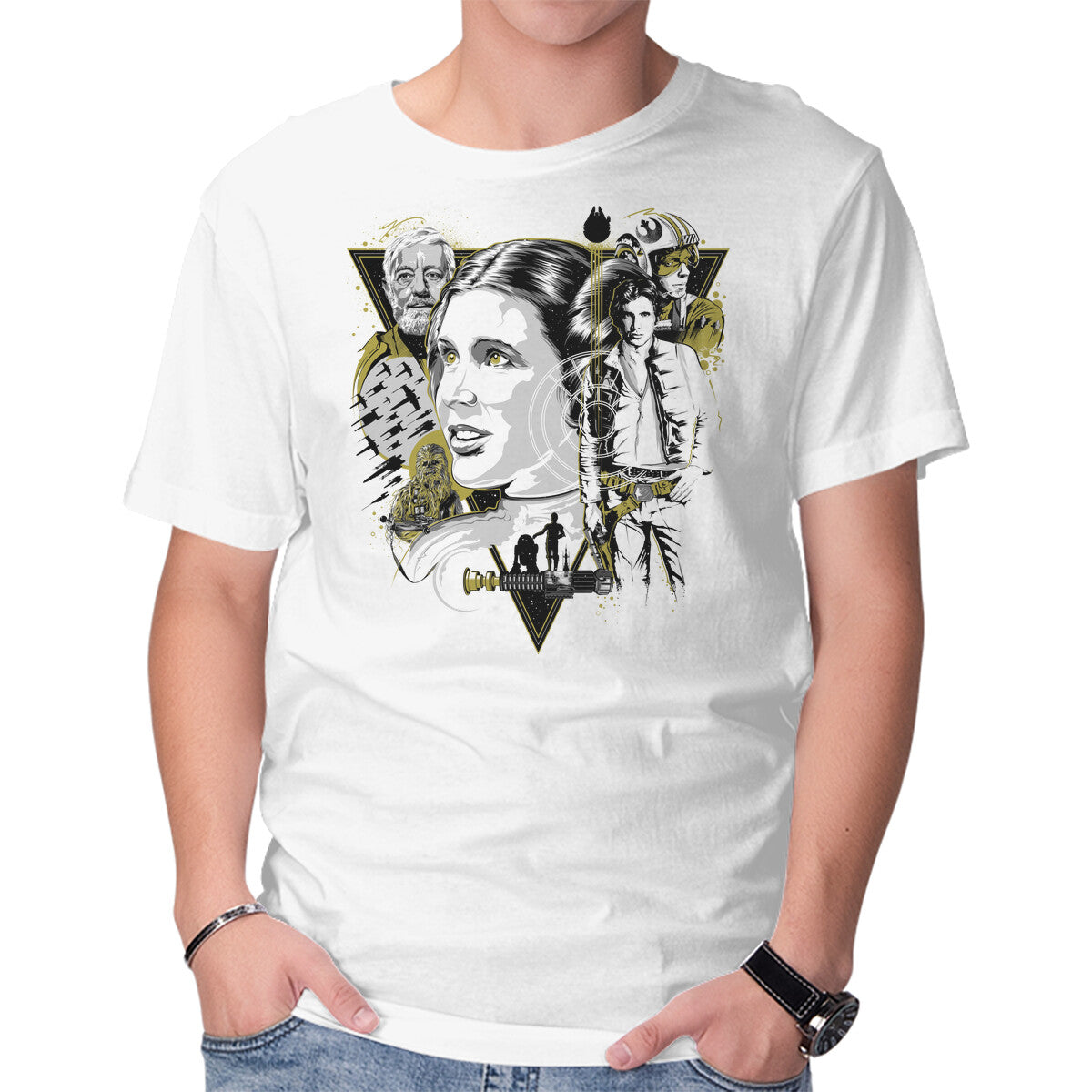 Classic Trilogy – Sci-Fi Graphic T-Shirt in white, product display