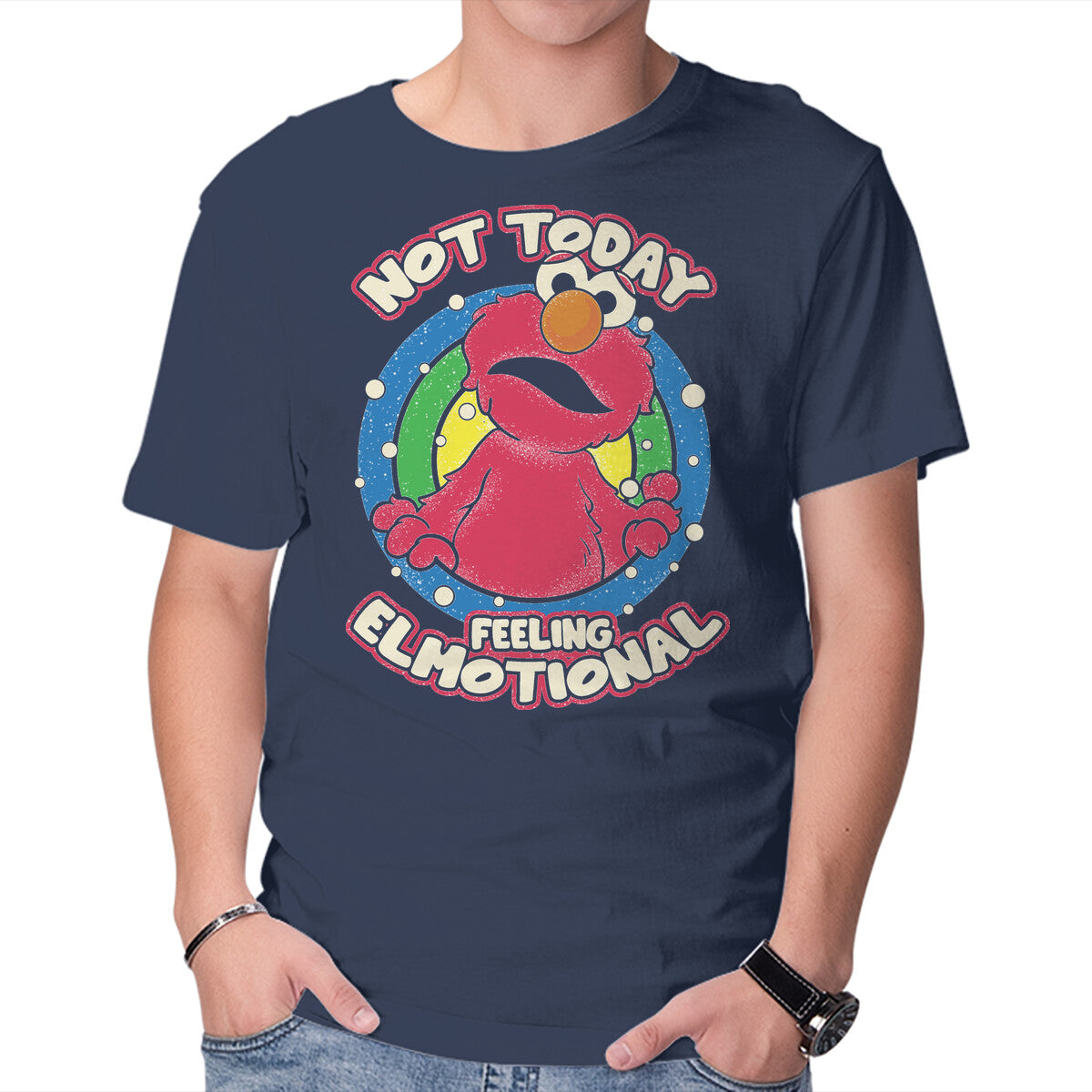Elmotional – Funny Graphic T-Shirt in navy, product display