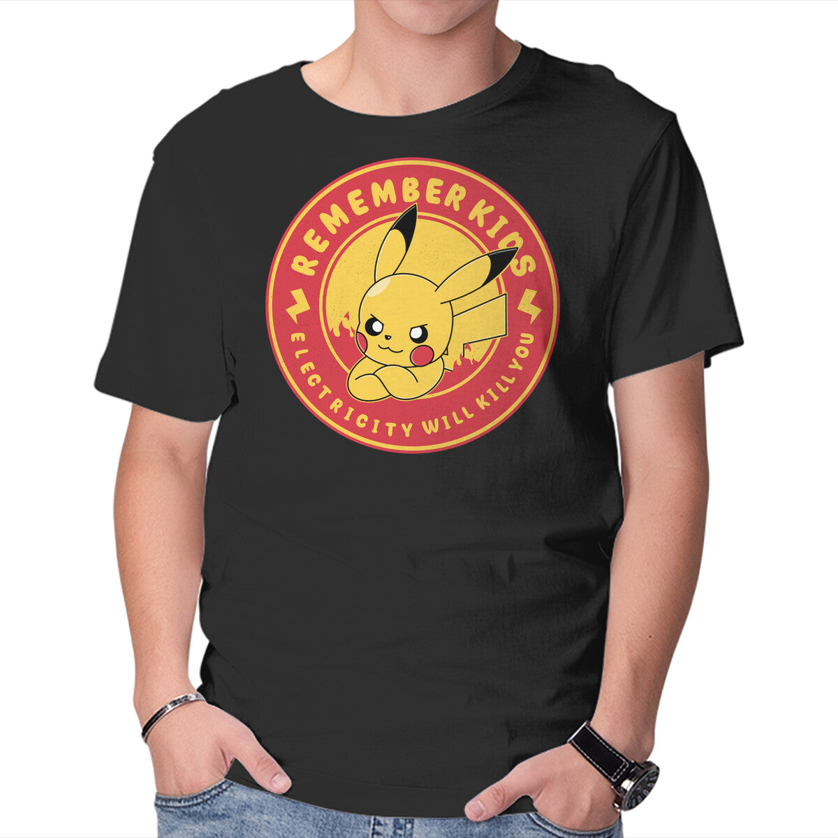 Remember Kids – Anime Graphic T-Shirt in black, product display