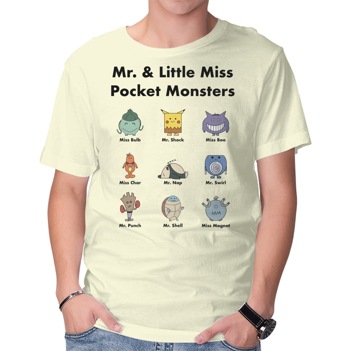Mr And Little Miss Pocket Monsters – Anime Graphic T-Shirt