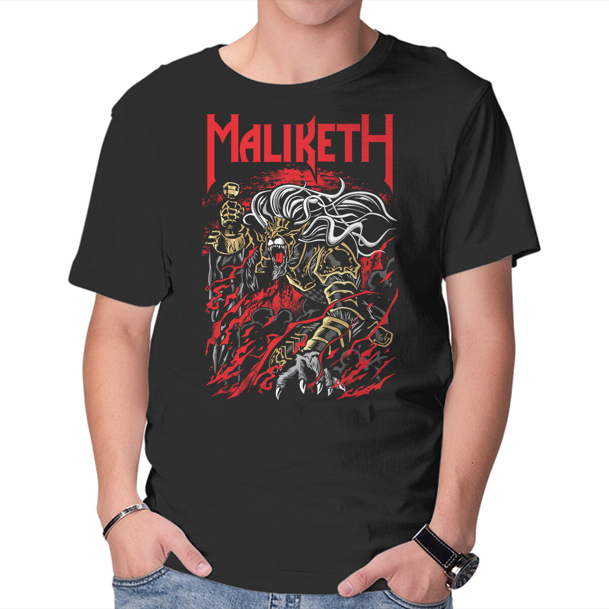 Black Blade – Gaming Graphic T-Shirt in black, product display