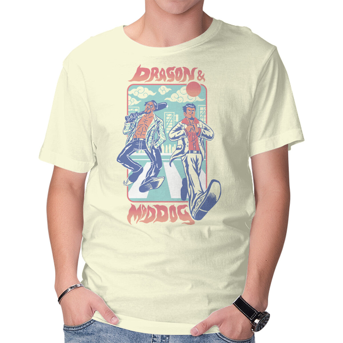 Dragon And Mad Dog – Gaming Graphic T-Shirt