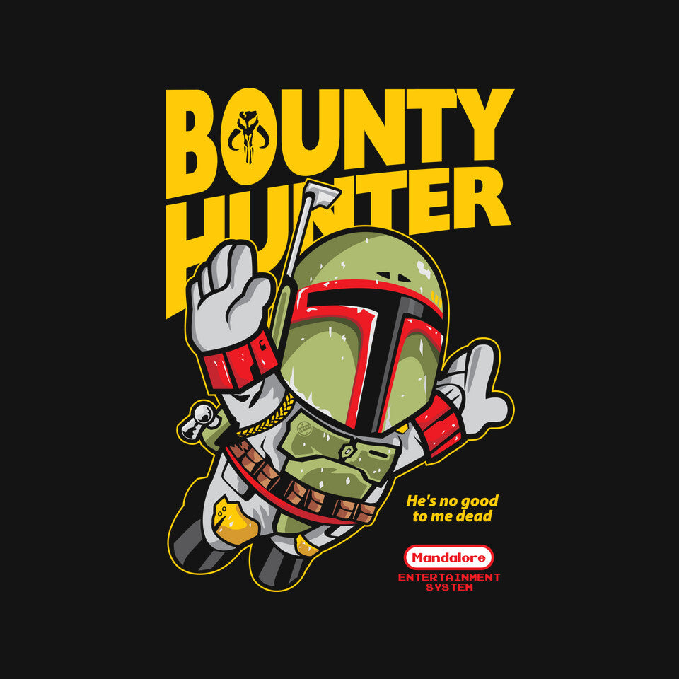 Super Hunter – Sci-Fi Graphic T-Shirt design artwork for black graphic T-shirt
