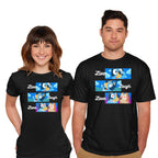 Model wearing black Live Laugh Love Bluey – Dog Graphic T-Shirt
