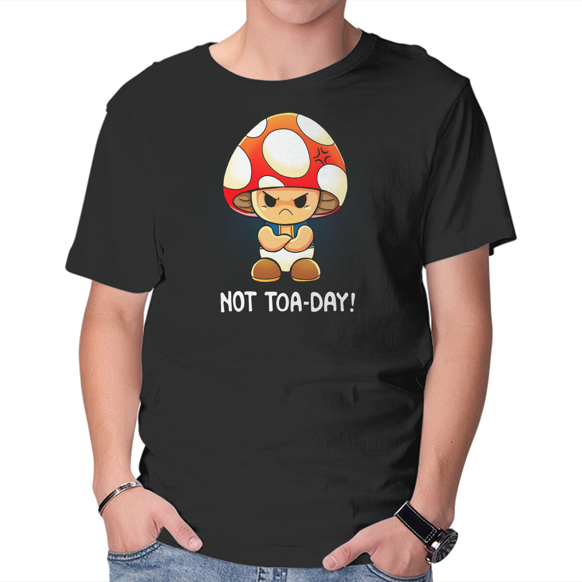 Not Happening Toaday – Gaming Graphic T-Shirt in black, product display