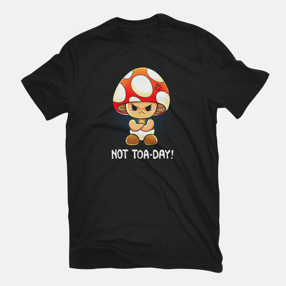 Not Happening Toaday – Gaming Graphic T-Shirt in black, flat-lay product view