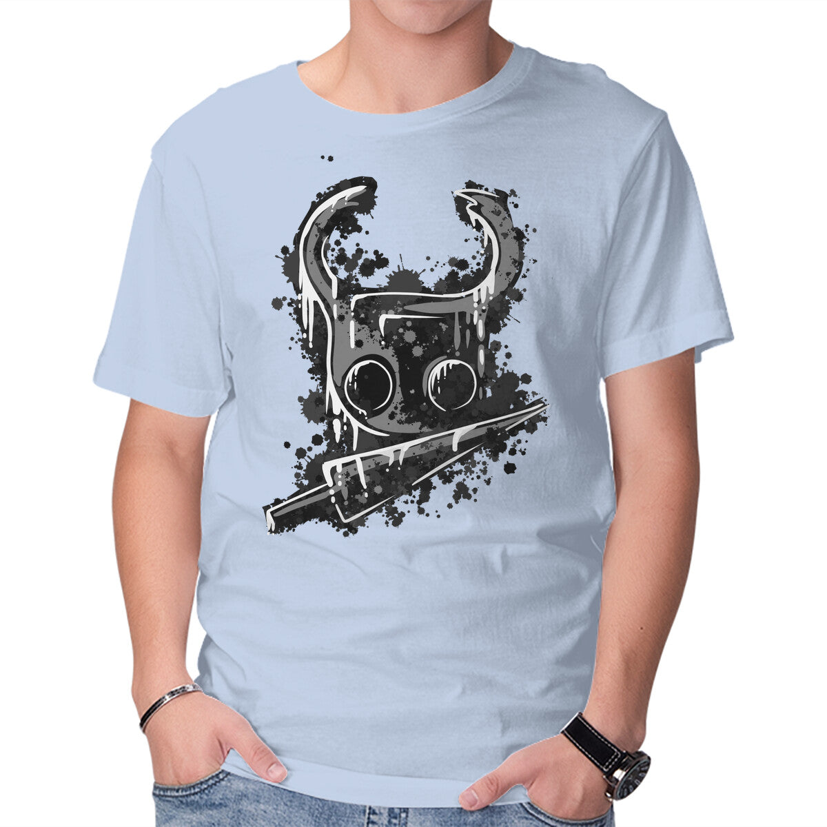 Look At My Nail – Gaming Graphic T-Shirt in blue, product display