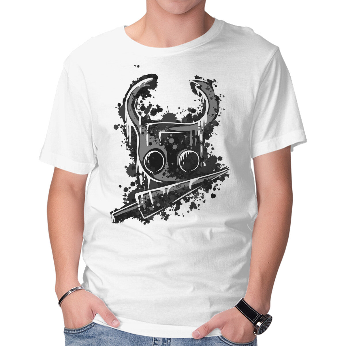 Look At My Nail – Gaming Graphic T-Shirt in white, product display