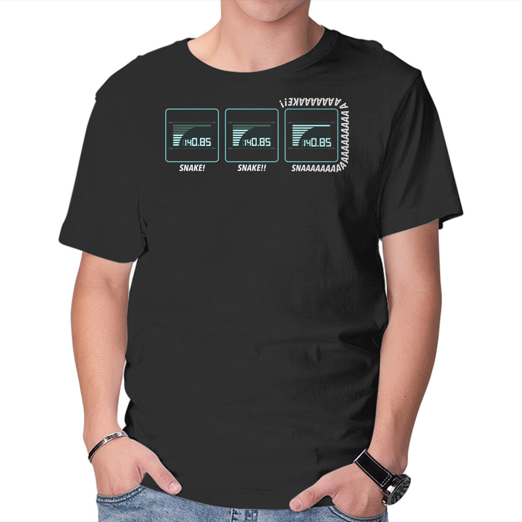 Missing Snake – Gaming Graphic T-Shirt in black, product display