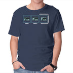 Missing Snake – Gaming Graphic T-Shirt in navy, product display
