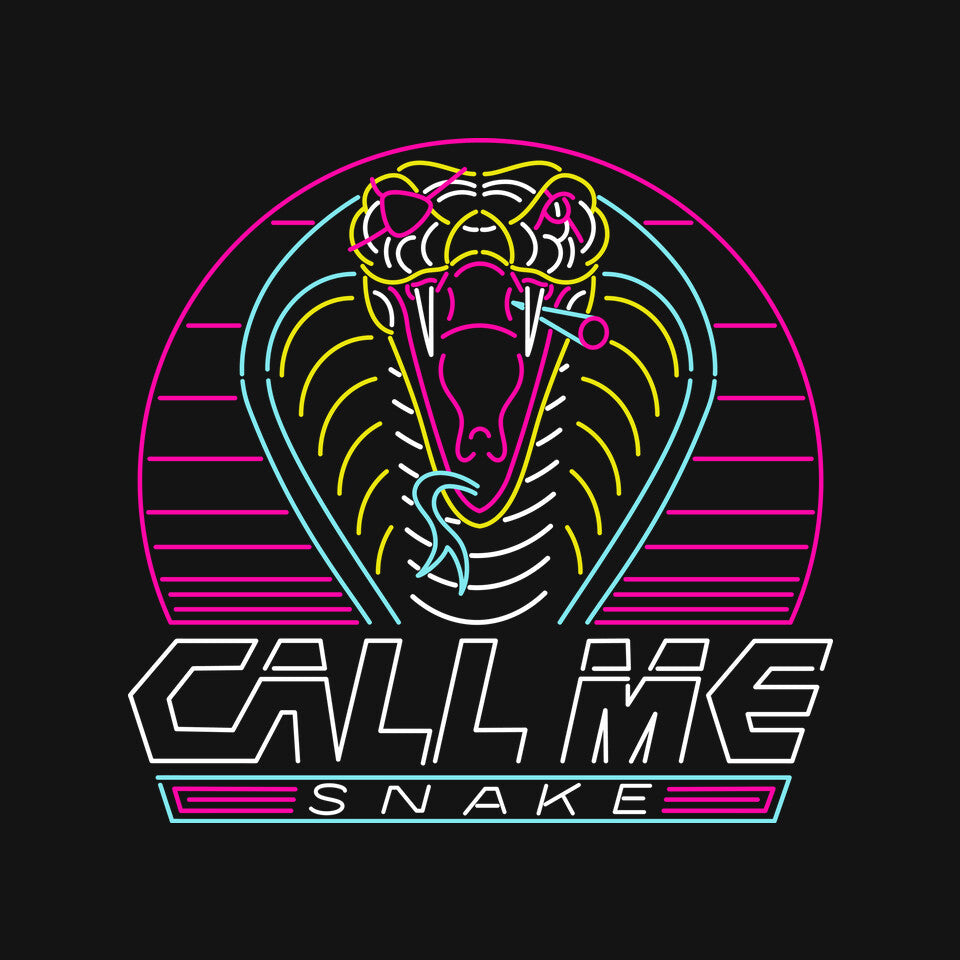Call Me Snake – Gaming Graphic T-Shirt design artwork for black graphic T-shirt