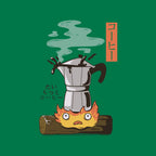 Want More Coffee – Anime Graphic T-Shirt design artwork for green graphic T-shirt