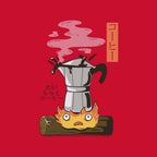 Want More Coffee – Anime Graphic T-Shirt design artwork for red graphic T-shirt