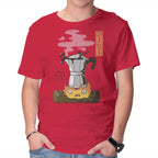 Want More Coffee – Anime Graphic T-Shirt in red, product display