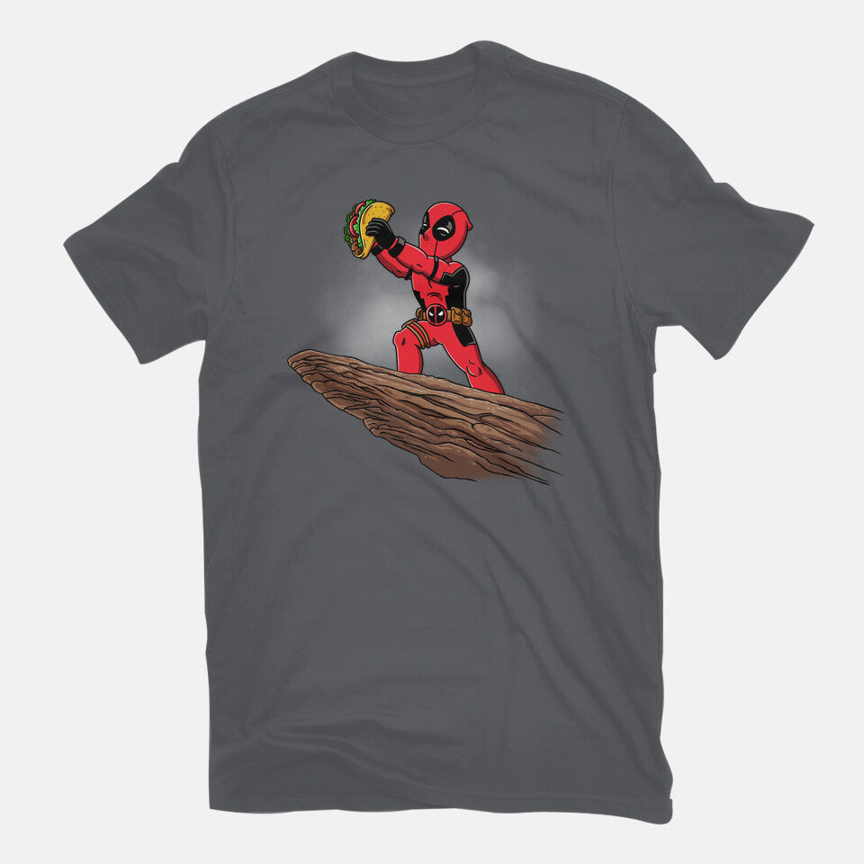The Tacos King – Movie Graphic T-Shirt in charcoal, flat-lay product view