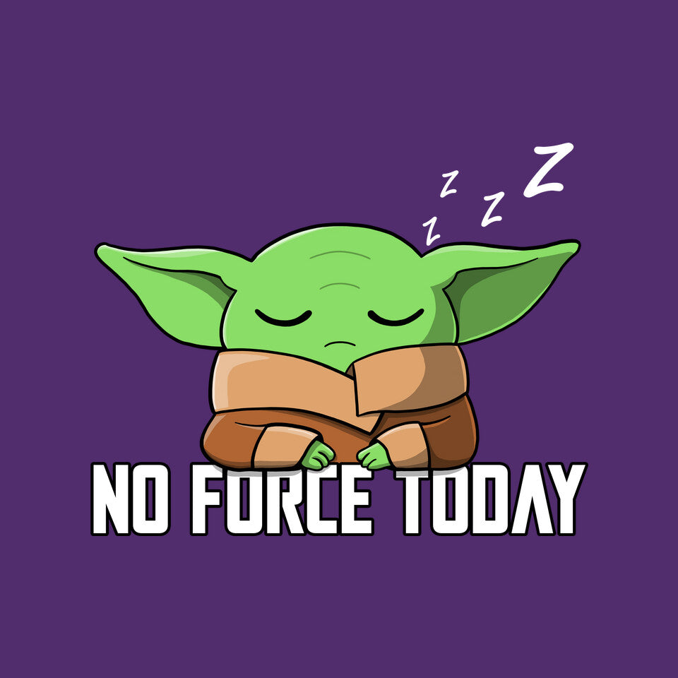 No Force Today – Sci-Fi Graphic T-Shirt design artwork for purple graphic T-shirt