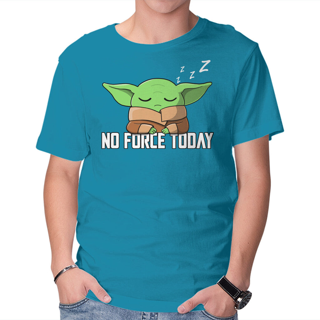 No Force Today – Sci-Fi Graphic T-Shirt in turquoise, product display