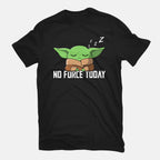 No Force Today – Sci-Fi Graphic T-Shirt in black, flat-lay product view