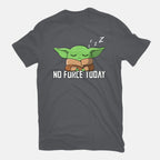 No Force Today – Sci-Fi Graphic T-Shirt in charcoal, flat-lay product view