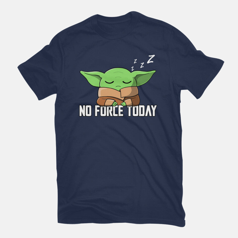 No Force Today – Sci-Fi Graphic T-Shirt in navy, flat-lay product view