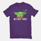 No Force Today – Sci-Fi Graphic T-Shirt in purple, flat-lay product view