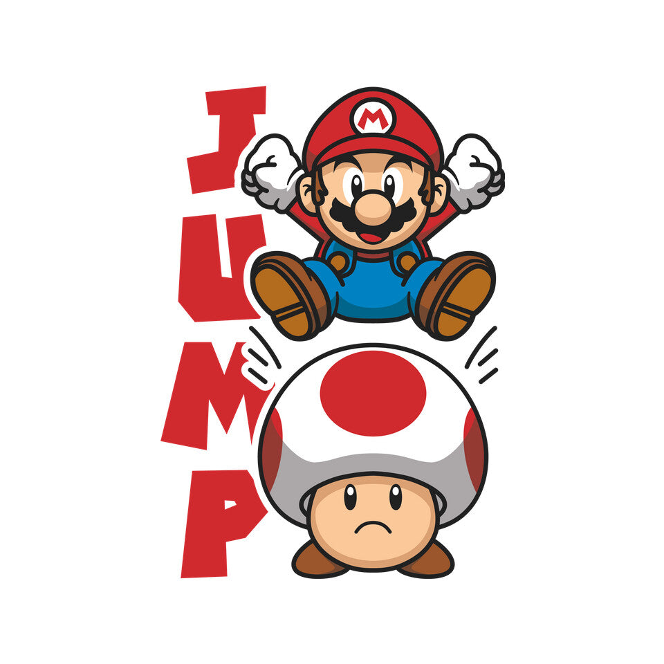 Toad Jump – Gaming Graphic T-Shirt design artwork for white graphic T-shirt