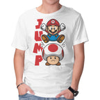 Toad Jump – Gaming Graphic T-Shirt in white, product display