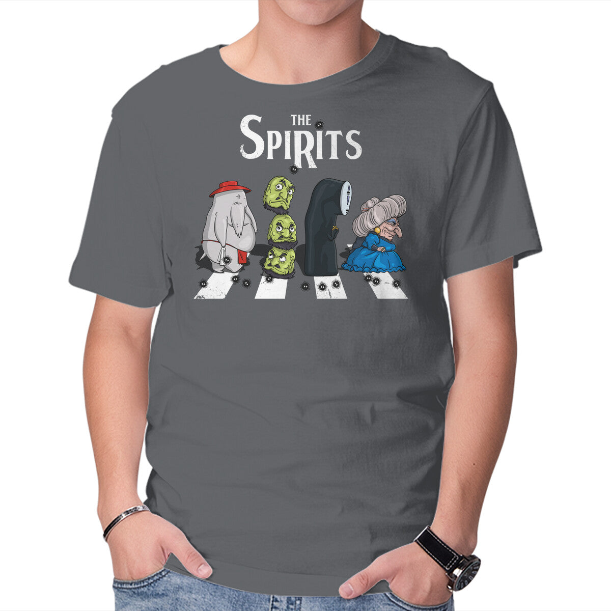 The Spirits – Fantasy Graphic T-Shirt in charcoal, product display