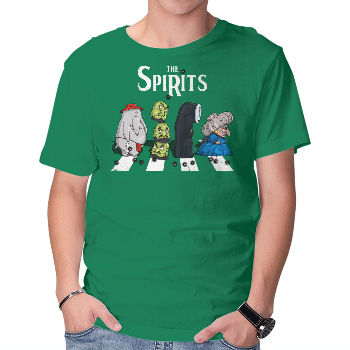 The Spirits – Fantasy Graphic T-Shirt in green, product display