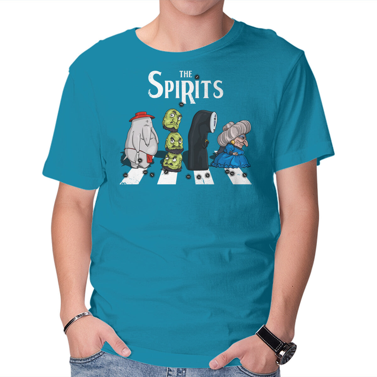The Spirits – Fantasy Graphic T-Shirt in turquoise, product display