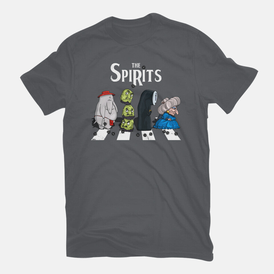 The Spirits – Fantasy Graphic T-Shirt in charcoal, flat-lay product view