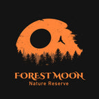 Forest Moon Nature Reserve – Sci-Fi Graphic T-Shirt design artwork for black graphic T-shirt