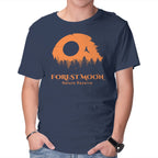 Forest Moon Nature Reserve – Sci-Fi Graphic T-Shirt in navy, product display
