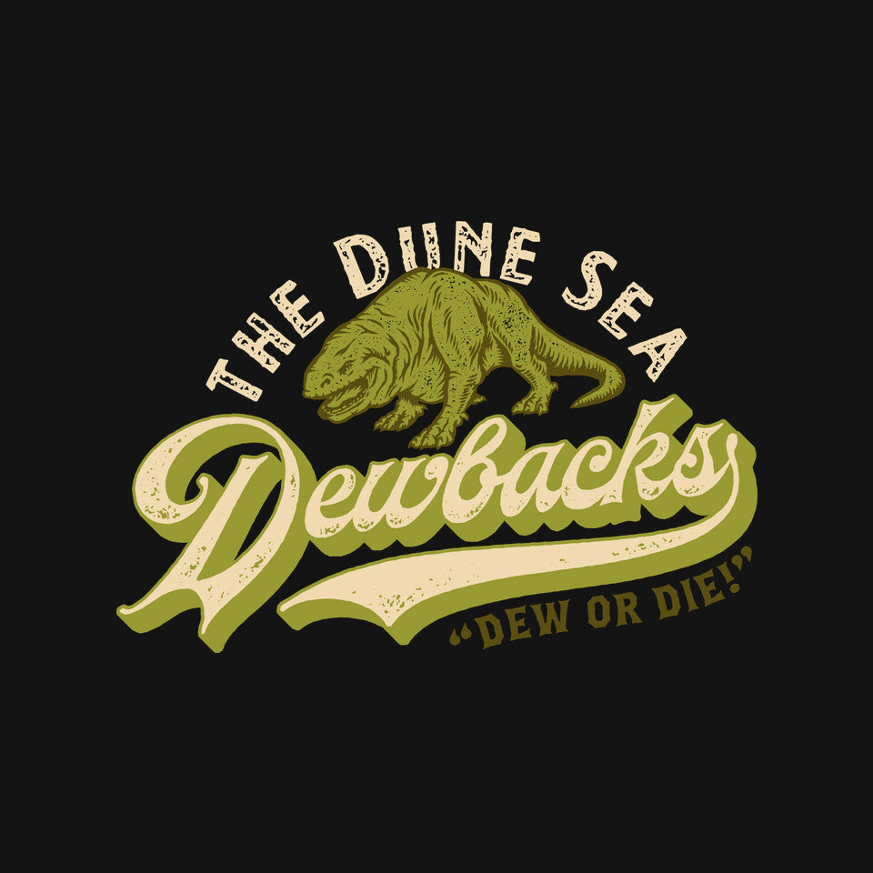 Dune Sea Dewbacks – Sci-Fi Graphic T-Shirt design artwork for black graphic T-shirt