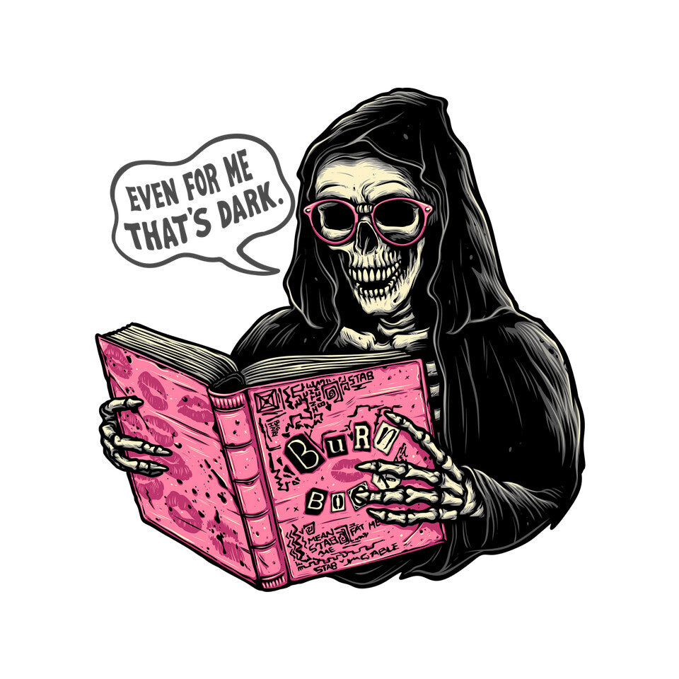 Burn Book – Movie Graphic T-Shirt design artwork for white graphic T-shirt