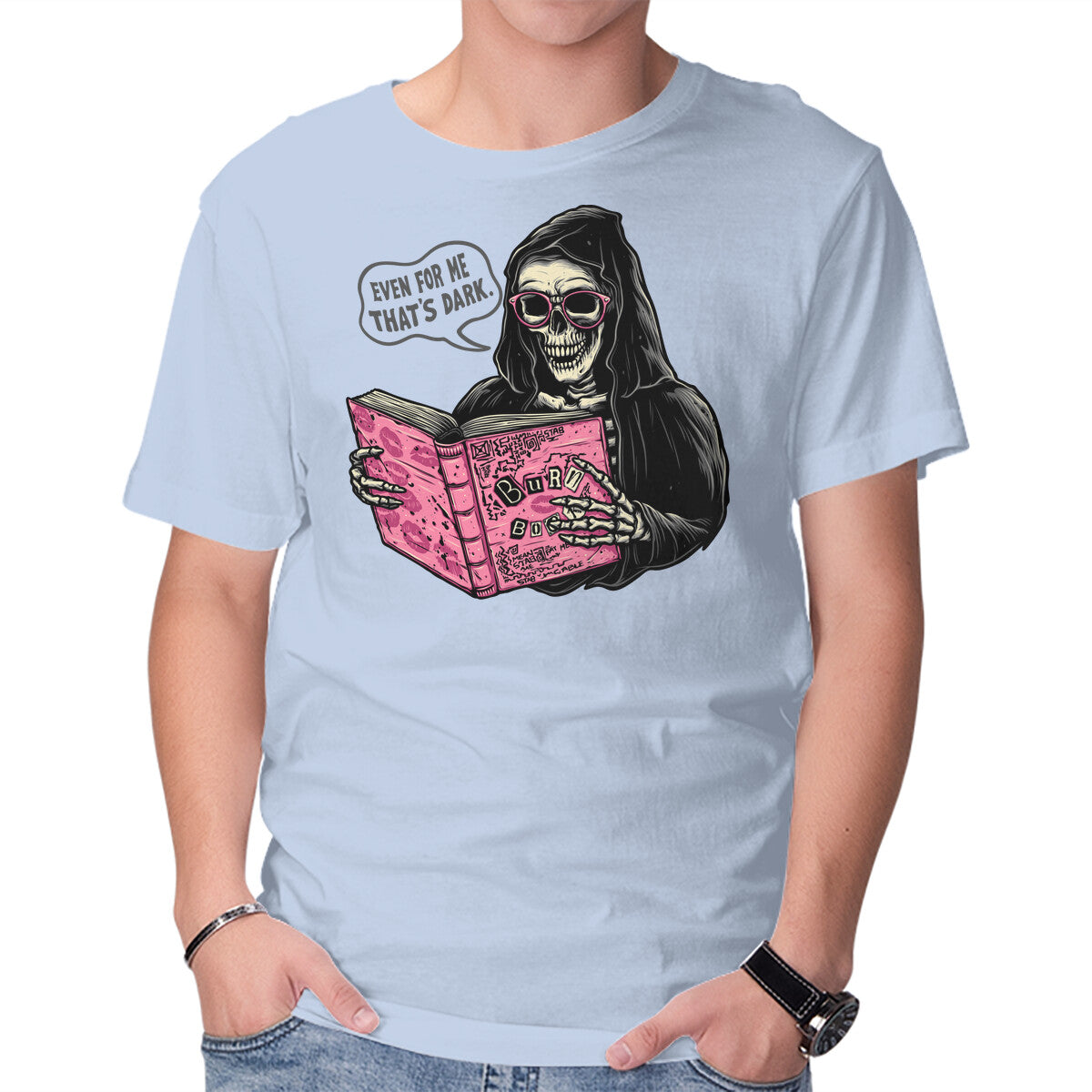 Burn Book – Movie Graphic T-Shirt in blue, product display