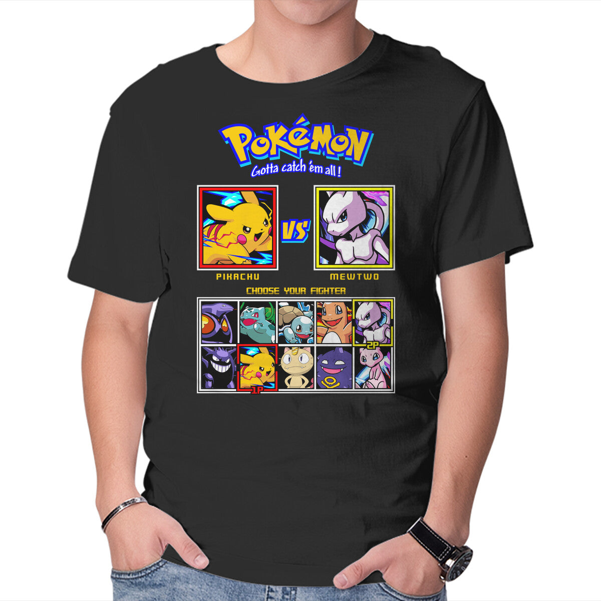 Monster Fighter – Anime Graphic T-Shirt in black, product display