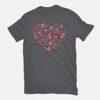Valen-Mon – Anime Graphic T-Shirt in charcoal, flat-lay product view