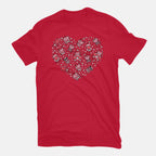Valen-Mon – Anime Graphic T-Shirt in red, flat-lay product view