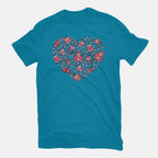 Valen-Mon – Anime Graphic T-Shirt in turquoise, flat-lay product view